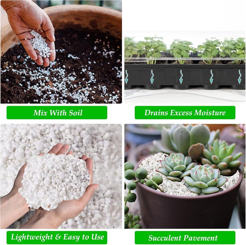 Legigo 4 Quarts Organic Horticultural Perlite for Plants Indoor- Natural Horticultural Soil Additive Conditioner Mix for Improves Drainage, Ventilation and Root Growth - Image 5
